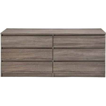 Laguna 6 Drawer Double Dresser Truffle Walmart Com