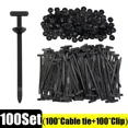 thumbnail image 1 of 500/1Pcs Auto Fastener Screw Nylon Cable Ties Buckle Self-Locking Pcomh Mount Car Secure Straps Pin and Button Zip Ties Holder, 1 of 6