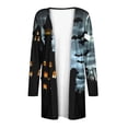 thumbnail image 4 of WFJCJPAF 2024 New Halloween Clearance! Halloween Sweaters for Women Plus,Women's Fashion Casual Printed Long Sleeved Shirt There Are Pockets Cardigan - Black S, 4 of 5
