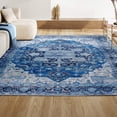 thumbnail image 7 of JONATHAN Y WASHABLE 4 x 6 Area Rug, Maris Ornate Medallion - Blue/Navy, WSH109B-4, 7 of 7