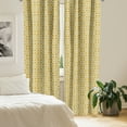 thumbnail image 2 of Ambesonne Geometric Curtains, Abstract Bound Shapes Art, Pair of 28"x95", Dark Yellow and Pale Grey, 2 of 5