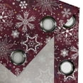 thumbnail image 5 of Ambesonne Winter Grommet Curtain, Flakes Colorful, 50" x 63", Maroon White Multicolor, 5 of 6