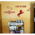 thumbnail image 4 of Love My Horse Buck-A-Roo Cowboy Cowgirl Vinyl Sticker Wall Decals Red, 4 of 6