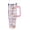 light pink white, variant on 40 oz Mardi Gras Tumbler With Handle and Straw, Stainless Steel Insulated, Reusable Carnival Tumbler With Leak Proof Lid, Gifts
