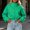 Mint Green, variant on Women's Cropped Stand Collar Zip-Up Jacket with Drawstring Hem Lightweight Casual Plus Size Coat