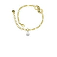 thumbnail image 2 of Delight Jewelry Silvertone 3-D White Volleyball Gold-tone Paw Infinity Link Chain Bracelet, 6"+2" Extender, 2 of 3