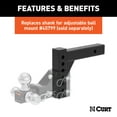 thumbnail image 3 of CURT 45059 Replacement Shank for Adjustable Trailer Hitch Ball Mount #45799 or #45049, Fits 2-Inch Receiver, 3 of 6