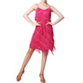 thumbnail image 1 of Fortune Robe de Danse à Paillettes pour Femmes, Bretelles, Franges, Scintillante, Moulante, Cocktail, Fête, Mini Robes, 1 of 6