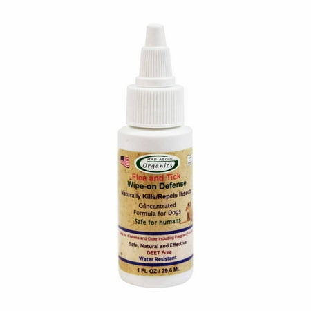 Mad About Organics All Natural Dog Puppy Flea & Tick Wipe-on Defense Topical Drops