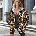thumbnail image 3 of COEQINE Women's Full Zip Up Hoodie Oversized Sweatshirts Mandala Purple Pattern Long Sleeve Fashion Jacket for Women Y2K Tops with Pockets Fall Casual Hooded Wear, XS, 3 of 7