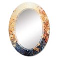 thumbnail image 2 of Designart "Harvested Gold III" Abstract Landscape Round Wall Mirror - Modern Oval Printed Decorative Oversized Mirror - Multiple Color Options, 2 of 4