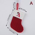 thumbnail image 1 of CNKOO 1PC Merry Christmas Socks Red Snowflake Alphabet Letters Christmas Stocking, 1 of 4