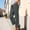 Gray women ankle pants with pockets a1, variant on Womens Straight Mid Rise Ankle Pants Casual Regular Fit with Pockets Solid Work Trousers Workout Lounge Yoga Everyday Wear, Khaki M