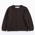 thumbnail image 5 of zuwimk Girls Cardigan Sweaters Ruffle School Uniform Sweater Crew Neck Button Down Coat for Girls(7-8 Years,Coffee), 5 of 5