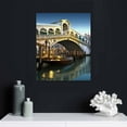 thumbnail image 4 of Nawypu  - Canvas Wall Art - Morning Twilight Grand Canal and Rialto Bridge in Venice, Italy - Modern Home Art Stretched and Framed Ready to Hang, 4 of 4