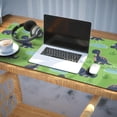 thumbnail image 3 of Long Mouse Pads for Desk,Green Cartoon Dinosaurs Ponds Pattern Desk Mats on Top Of Desks, Desk Mouse Pad Extra Large with 3mm Non-Slip Base and Stitched Edge for Gaming,Office,Work,Home 35.4"x15.7", 3 of 6