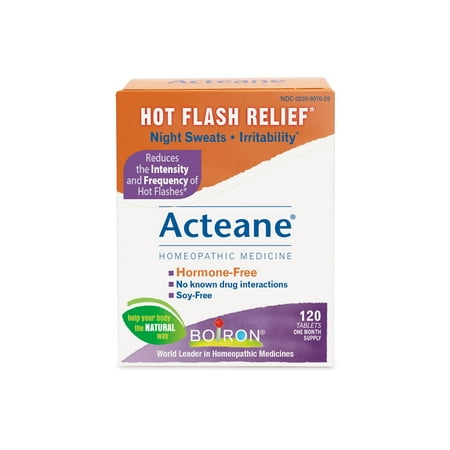 Boiron Acteane Hot Flash Relief Tablets, 120 Ct (Best Natural Remedy For Hot Flashes)