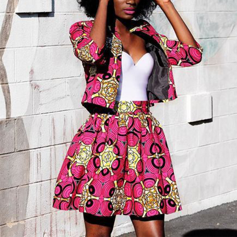 african print high waisted shorts