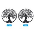 thumbnail image 3 of Uxcell Metal Tree Wall Decor, Tree of Life Wall Sculpture Ornament Hanging Wall Decoration Style 5, Black, 3 of 6