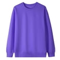 thumbnail image 4 of Kids' Sweatshirt Relaxed Fit Crewneck Long Sleeve Casual Pullover Basic Comfortable Solid Color Fall Top, 4 of 8