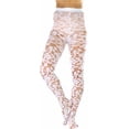 thumbnail image 4 of ToBeInStyle Women's Spandex Sheer Pantyhose w/ Woven Floral Design - White, 4 of 5