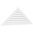 74"W x 153/8"H Triangle Surface Mount PVC Gable Vent 5/12 Pitch Functional, w/ 31/2"W x 1"P