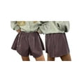 thumbnail image 3 of Yunliwuli Women's Summer Casual Plaid Shorts Elastic Band Wide Leg Beach Streetwear Shorts, 3 of 10