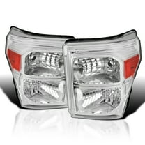 Spec-D Tuning Chrome Headlights Compatible with 2011-2016 Ford F250 F350 F450 F550 Super Duty L R Pair Head Light Lamp Assembly