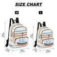 thumbnail image 2 of FORMRS Mini Backpack Purse for Women Travel Daypack Casual Shoulder Bag, Blue Nautical Pattern, 2 of 7