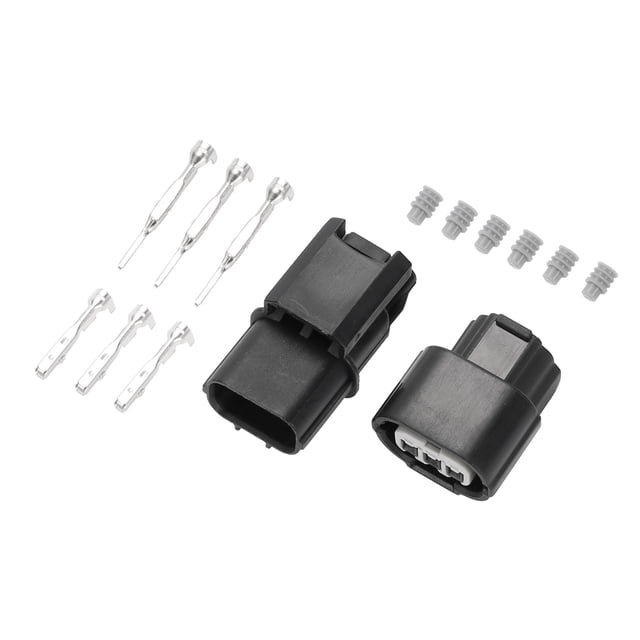 Conector de enchufe de lámpara de alta tensión de 3 pines, conector terminal de cable macho hembra para Honda Civic, 1 juego