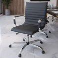 thumbnail image 2 of Silla de Oficina Ergonomica LeisureMod de Cuero Giratoria con Respaldo Alto, 2 of 9