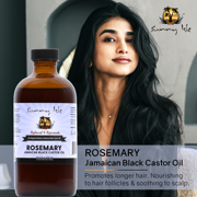 Sunny Isle Rosemary Jamaican Black Castor Oil - Moisturizing, Natural - 8oz