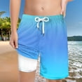 thumbnail image 2 of Gubotare Toddler Shorts Boys Athletic Boy's Graphic Elastic Waist Shorts Wide Leg Summer Track Shorts (Blue,Size 13-14 Years), 2 of 4