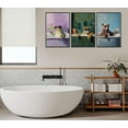 thumbnail image 3 of Hieng Funny Animals Bathroom Wall Art Trendy Animals Bathtub Posters Artwork Eclectic Bear Leopard Frog Painting Pictures Wall Decor for Bathroom Washroom Dorm Home Decoration Unframed, 3 of 6