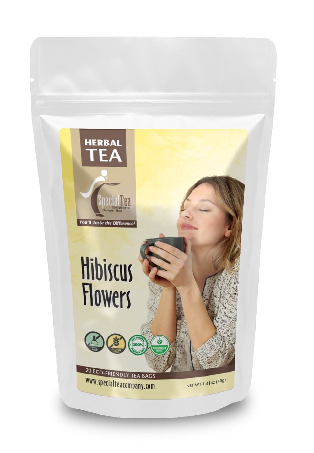 Special Tea Hibiscus Flowers Herbal Tea, 20 Tea Bags