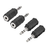 3.5mm Male to 2.5mm Female Connector Adapter Coupler for Stereo Audio Video AV TV Cable Convert, 4Pcs