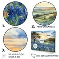 thumbnail image 3 of Designart "Dusk Blue Bonnets" Blue Bonnets Picture Framed Canvas Art Print, 3 of 5