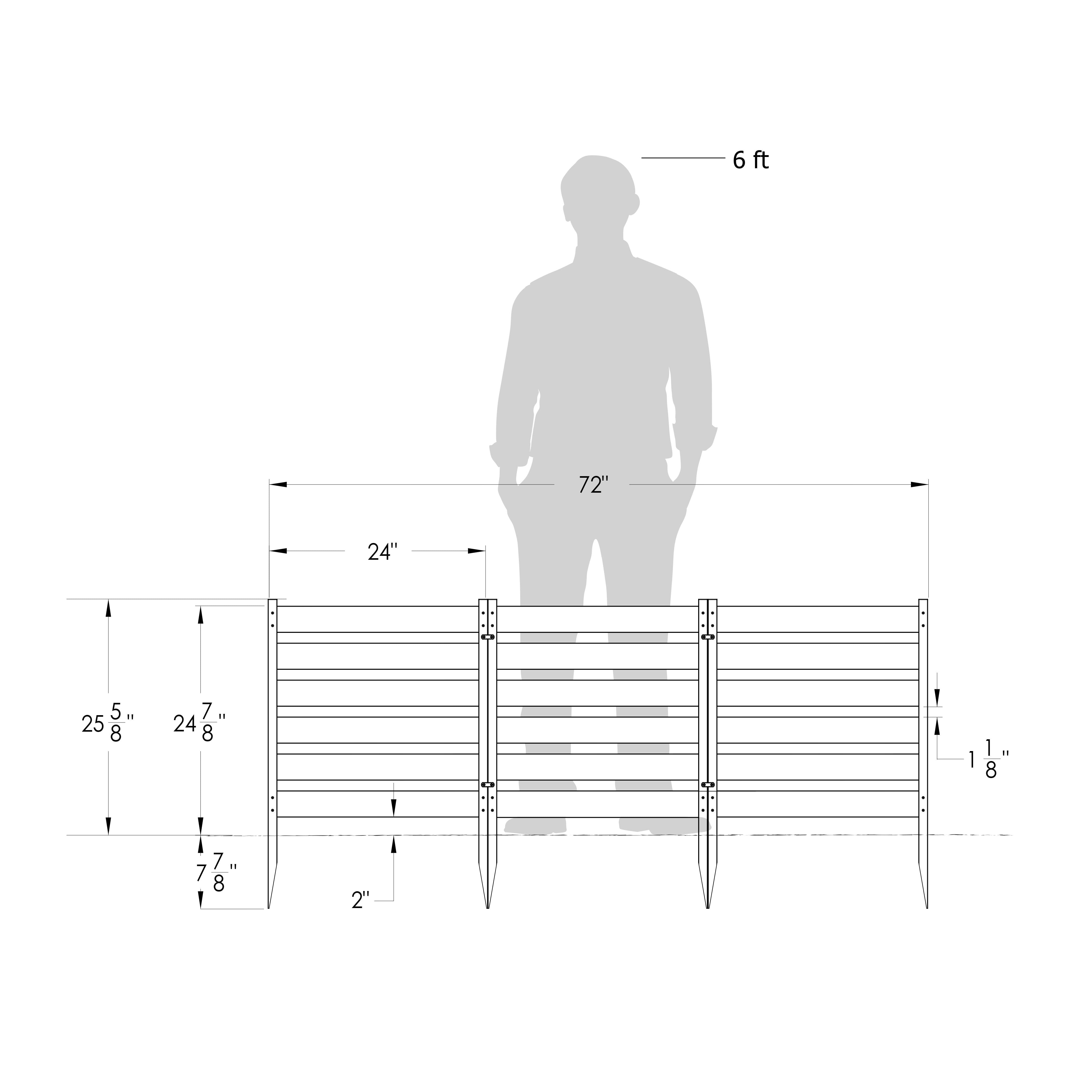 Zippity Outdoor Products 3.5 ft. H x 7.6 ft. W Manchester No-Dig Vinyl Fence (2 Panels) & Reviews