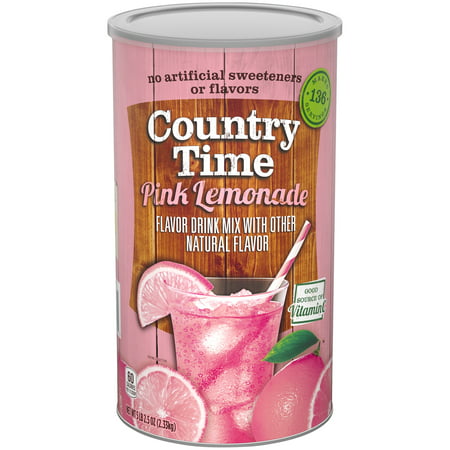 (2 Pack) COUNTRY TIME Lemonade Sugar Sweetened Powdered Soft Drink 82.5 oz. (Best Store Bought Pink Lemonade)