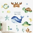 thumbnail image 2 of Under The Sea Whales Wall Decal Stickers, Ocean Turtle Fish Nursery Decoration, Neutral Marine Animal Toddler Kids Baby Boys Girls Room Decor, 2 of 8