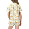 thumbnail image 4 of TZEWGL Night Suit For Infant 2 Sets For With Pygmy Print And Egg Print Short Sleeve Button Down Shirt and Shorts Sets Pjs For Kids size 12-13T, 4 of 5