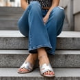 thumbnail image 5 of Cushionaire Voyage Cutout Strap Slides for Women - Slip On Summer Flats, Comfortable and Trendy Vacation Style Sandals for Women, 5 of 21
