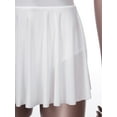 thumbnail image 5 of Alvivi Women's Glossy Silky Ballet Dance Skirted Leotard Gymnastics Bodysuits Yoga Party Dress White M, 5 of 7