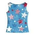 thumbnail image 6 of YDFCWXW Girls 4th of July Tank Tops Red White and Blue Shirt Toddler Girl American Flag Patriotic Outfit 5-14 Years (Sky Blue, XXL), 6 of 6
