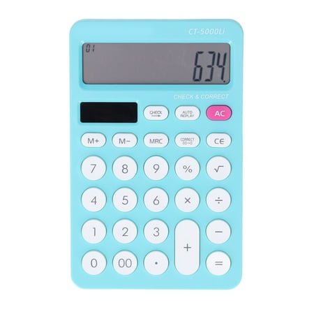 

Office Calculator Solar Calculator Solar Battery Dual Power Supply For Student For Business For Office Green