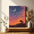 thumbnail image 6 of UXIEQU Dreamy Sunset Starry Sky Canvas Wall Art Print 15.75x11.81 Inches, 6 of 8