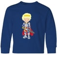 thumbnail image 3 of Inktastic Boy Prince, Knight In Shining Armor, Blond Hair Long Sleeve Youth T-Shirt, 3 of 5