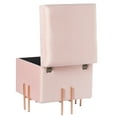 thumbnail image 6 of Square Velvet Storage Ottoman with Rose Gold Legs, Pink, 6 of 10