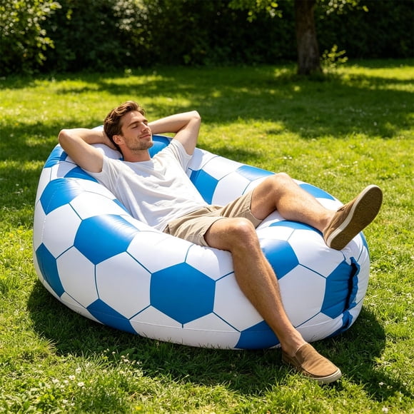 Inflatable Sofa Chair with Built-In Pump for Game Night | Portable Blow Up Couch for Indoor Outdoor Use | Lightweight Air Seat for Camping, Living Room, Garden, and Travel