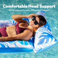 thumbnail image 2 of 2-Pack Inflatable Pool Floats Mat - XL Pool Floaties Adults Size with Headrest, Sun Tanning Raft Lake Beach Swimming Pool Party Toys Floating Lounge Above Water Keep Cool, 2 of 14
